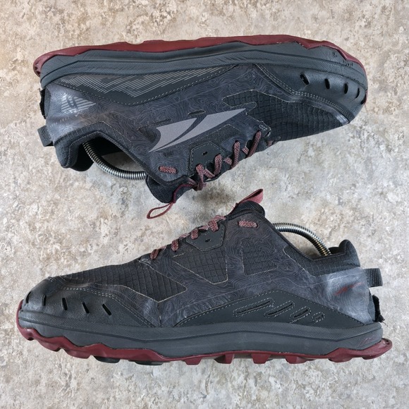 Altra Lone Peak Trail Running Shoes Mens 10 Gray Burgundy Zero Drop *Read Desc. - Picture 5 of 10